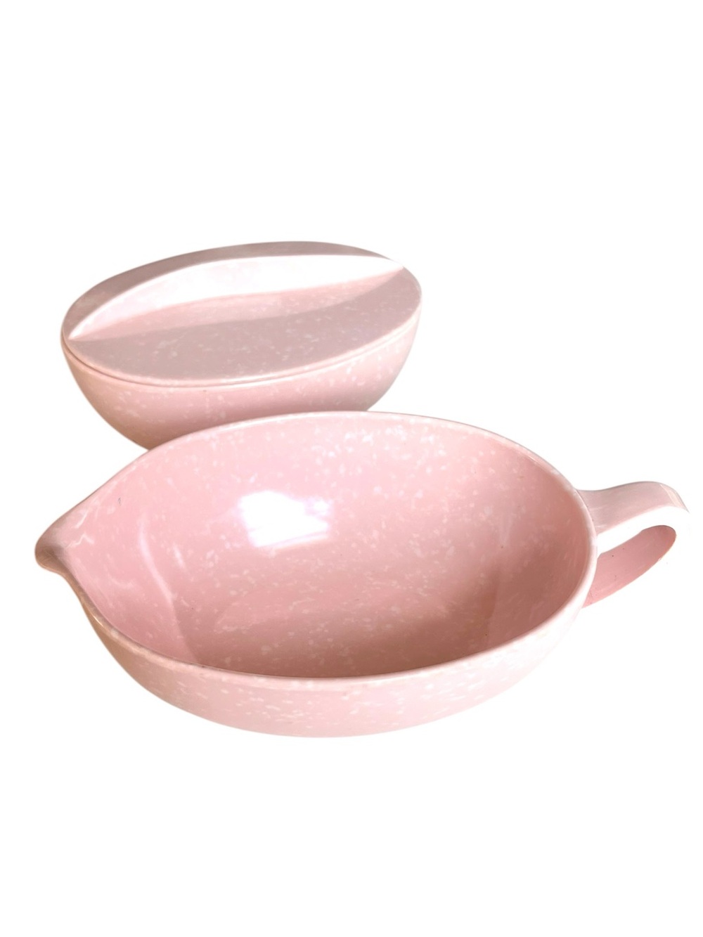 Vintage Daileyware Pink Speckled Melamine Serving Bowl Set